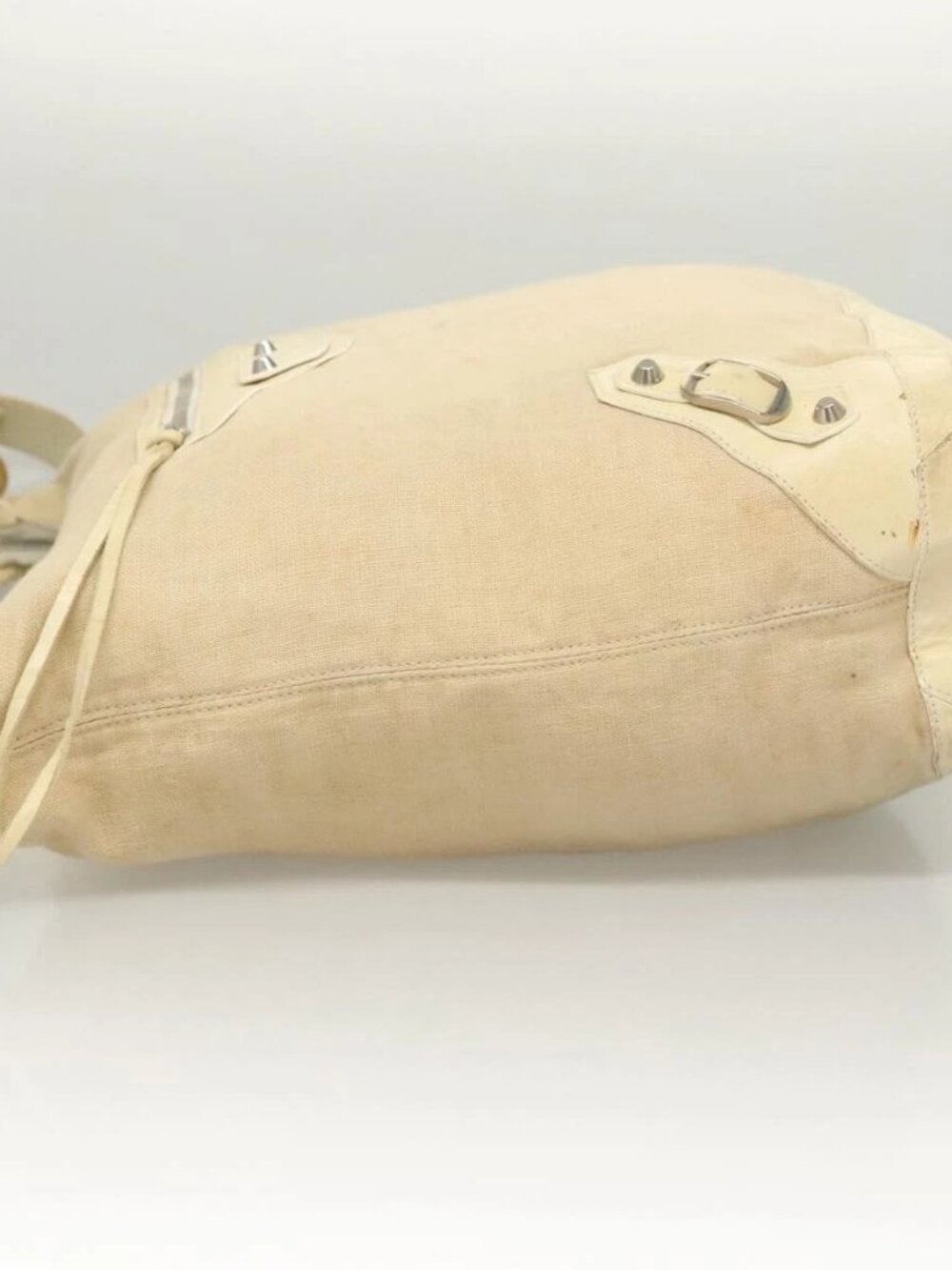 BALENCIAGA The Day Shoulder Bag Canvas Beige Silver - Picture 6 of 16